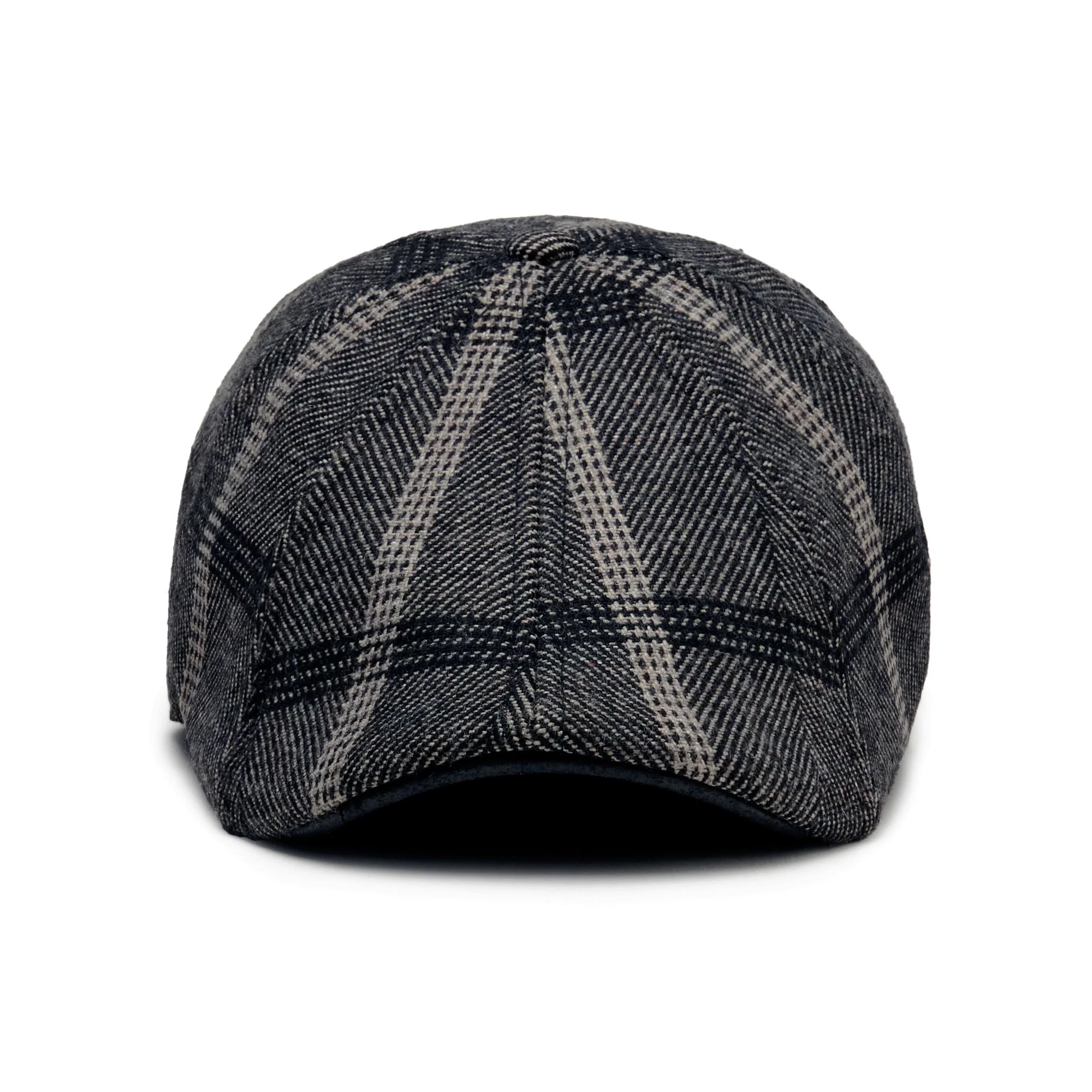 The Black Rose Peaky Boston Scally Cap - Black & Grey Plaid - Image 5