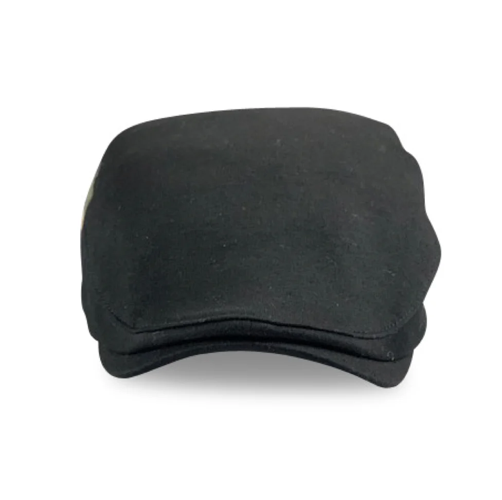 The Responder Military Single Panel Boston Scally Cap - Black & Camo - Image 4