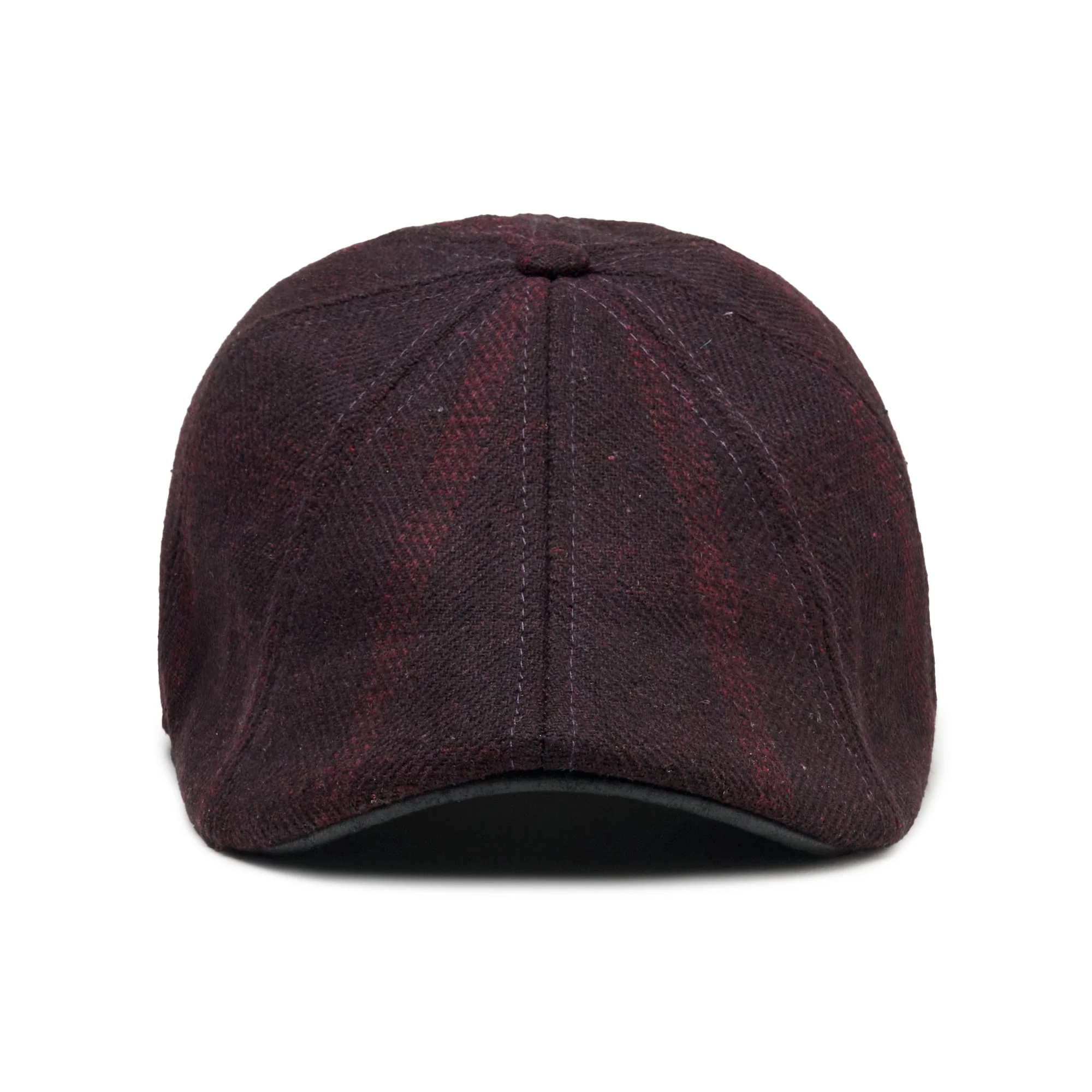 The Blood Rose Peaky Boston Scally Cap - Maroon Plaid - Image 4