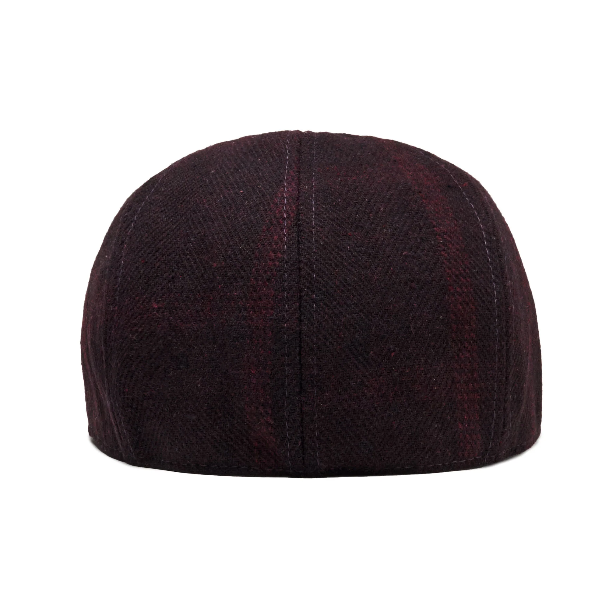 The Blood Rose Peaky Boston Scally Cap - Maroon Plaid - Image 5