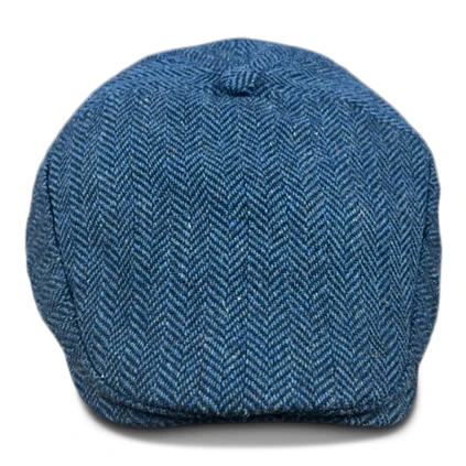The Original 5-Panel Boston Scally Cap - Patriot Blue Herringbone - Image 3