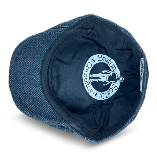 The Original 5-Panel Boston Scally Cap - Patriot Blue Herringbone - Image 6