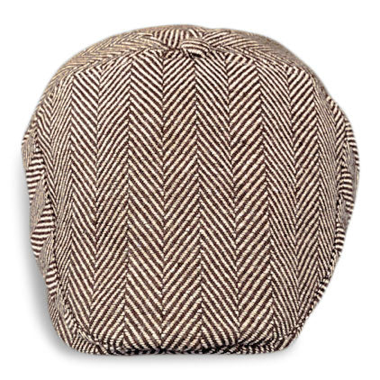 The Original 5-Panel Boston Scally Cap - Brown Herringbone - Image 3