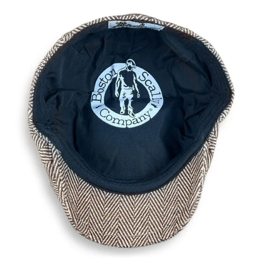 The Original 5-Panel Boston Scally Cap - Brown Herringbone - Image 5