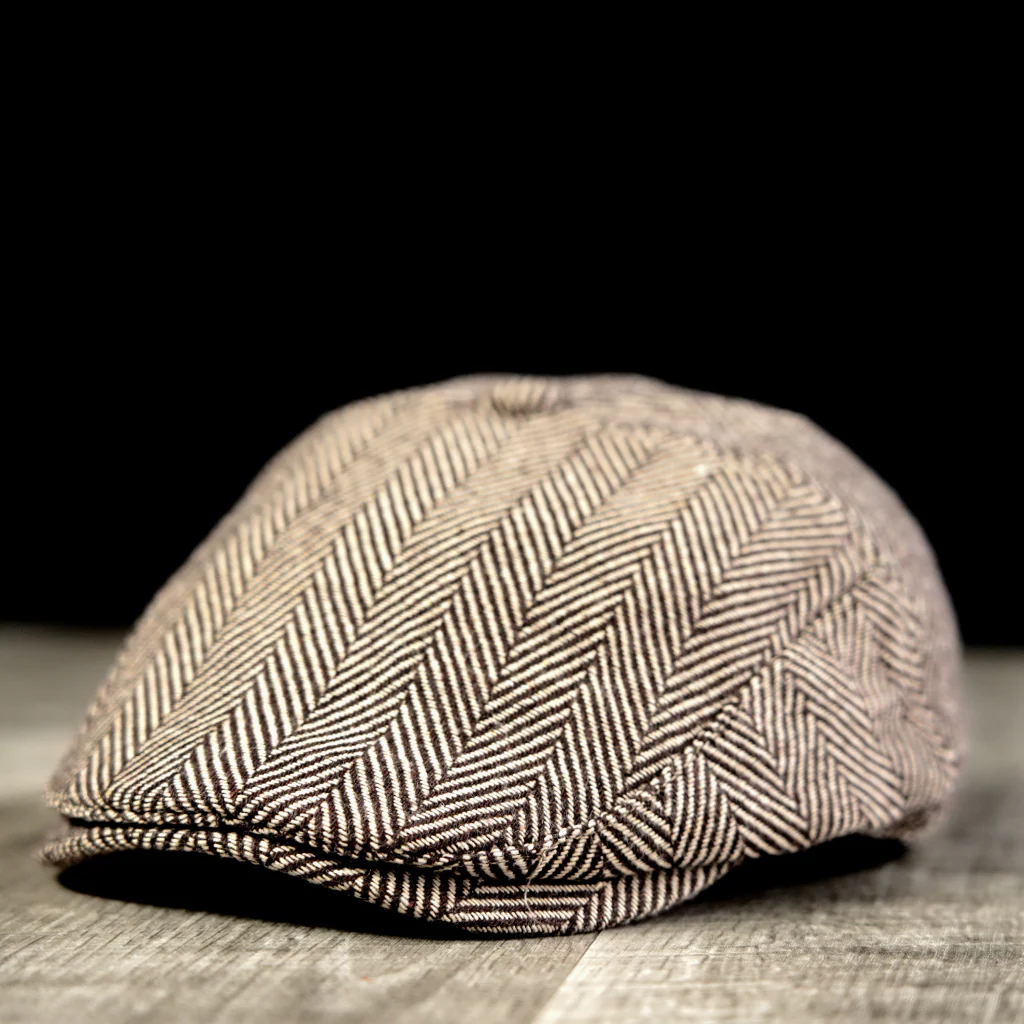 The Original 5-Panel Boston Scally Cap - Brown Herringbone - Image 7