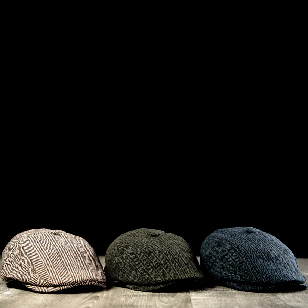 The Original 5-Panel Boston Scally Cap - Brown Herringbone - Image 9