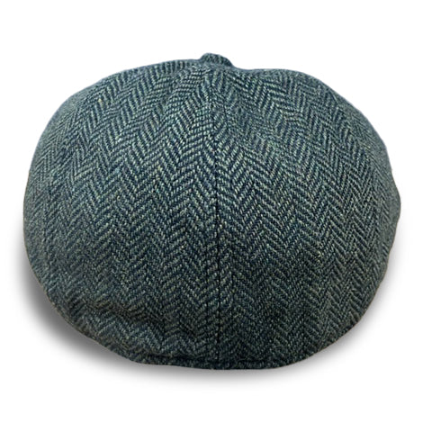 The Original 5-Panel Boston Scally Cap - Dark Olive Green Herringbone - Image 5