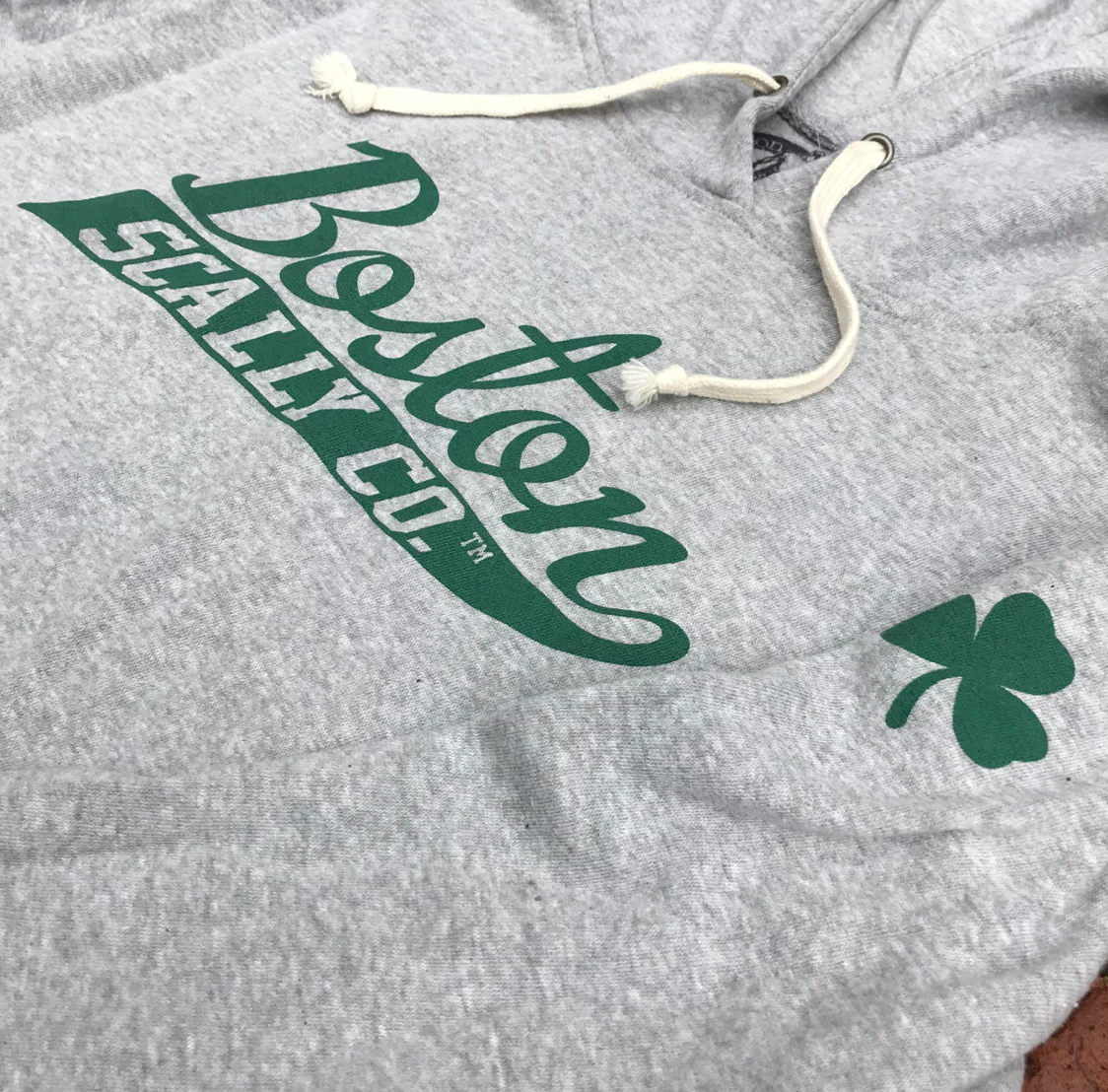 Boston Scally The Shamrock Hoodie - Grey - Image 2