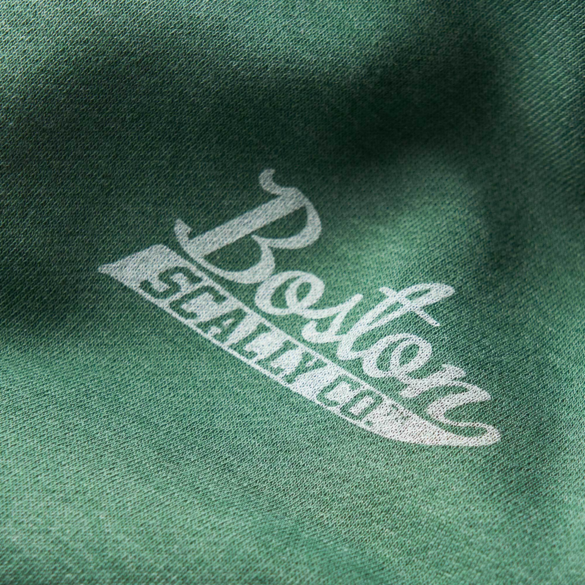 Boston Scally The Colorblock Hoodie - Irish Green and White - Image 3
