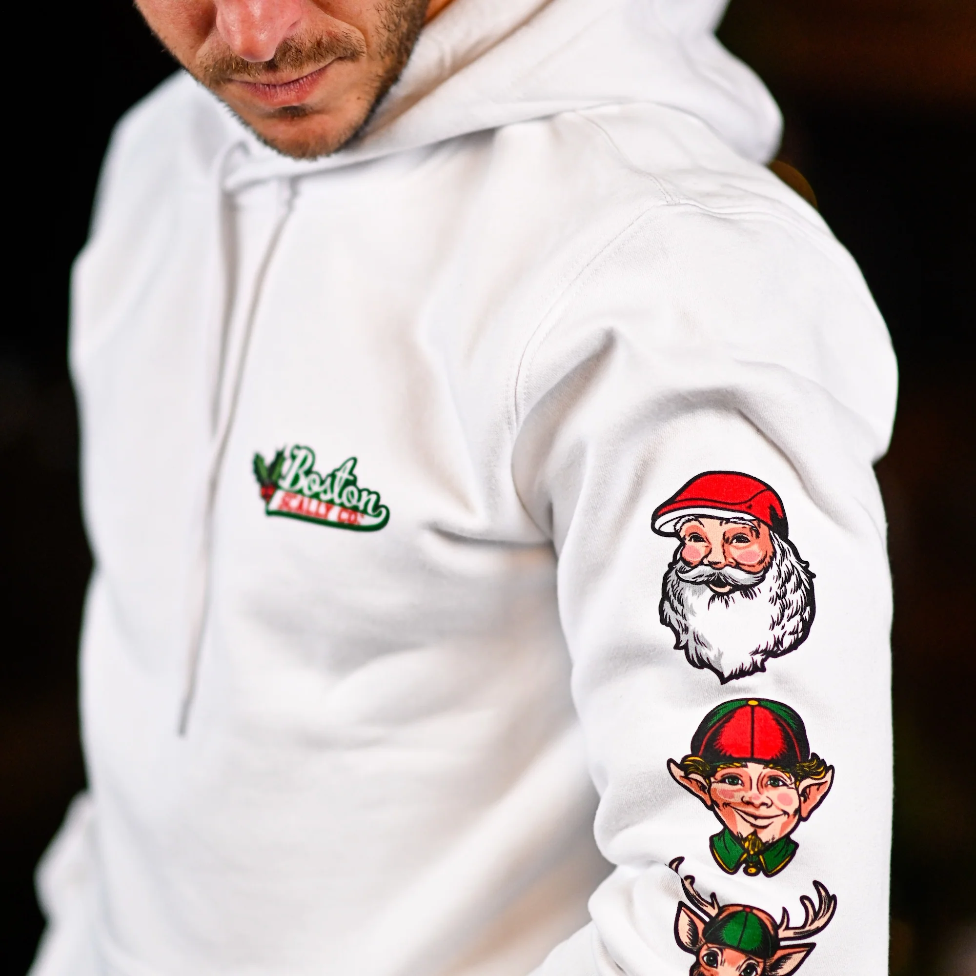 Boston Scally Holiday Icon Hoodie - White - Image 2