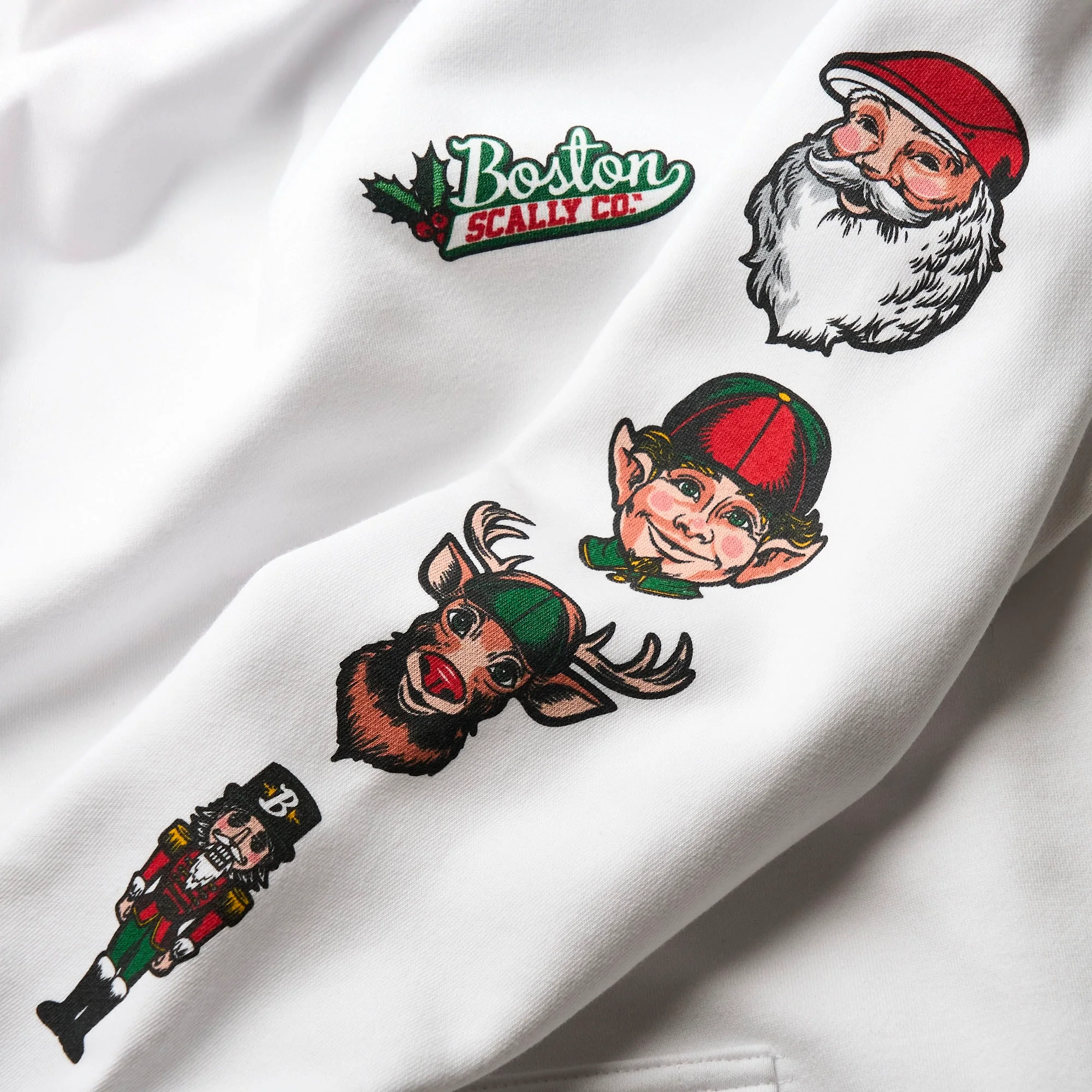 Boston Scally Holiday Icon Hoodie - White - Image 3