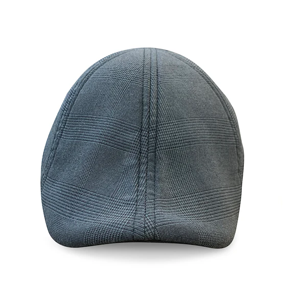 The Plaid Trainer Boston Scally Cap - Dark Grey & Black - Image 3