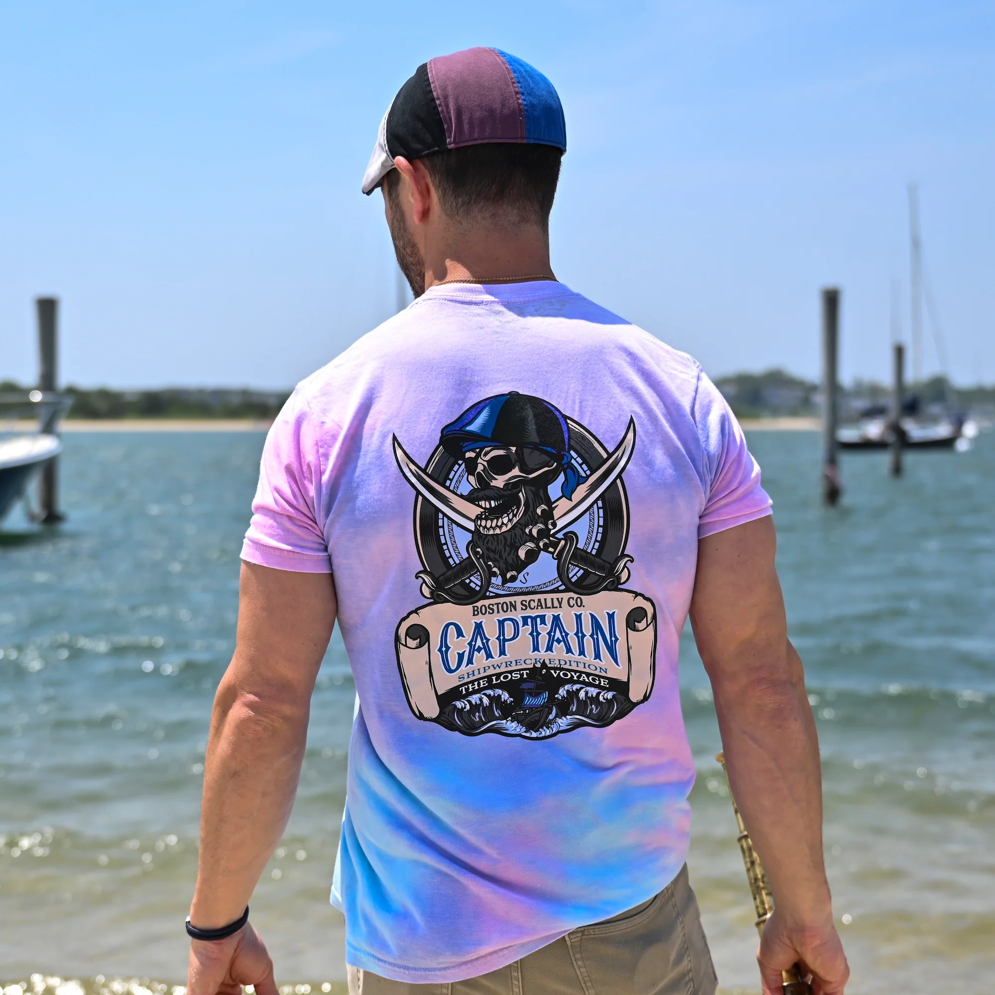 Boston Scally The Captain Shipwreck Edition: Lost Voyage Tee T-Shirt - Tie Dye - Image 2