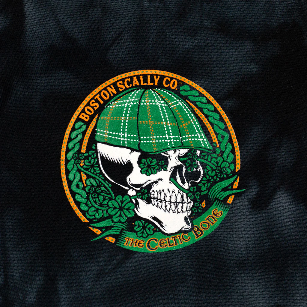 Boston Scally The Celtic Bone Hoodie - Black - Image 3
