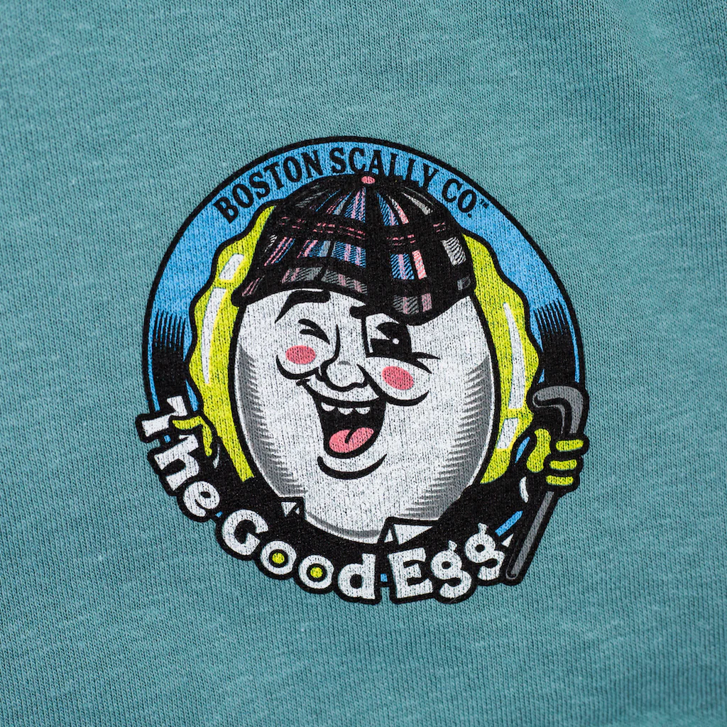 Boston Scally The Good Egg Hoodie - Light Blue - Image 3