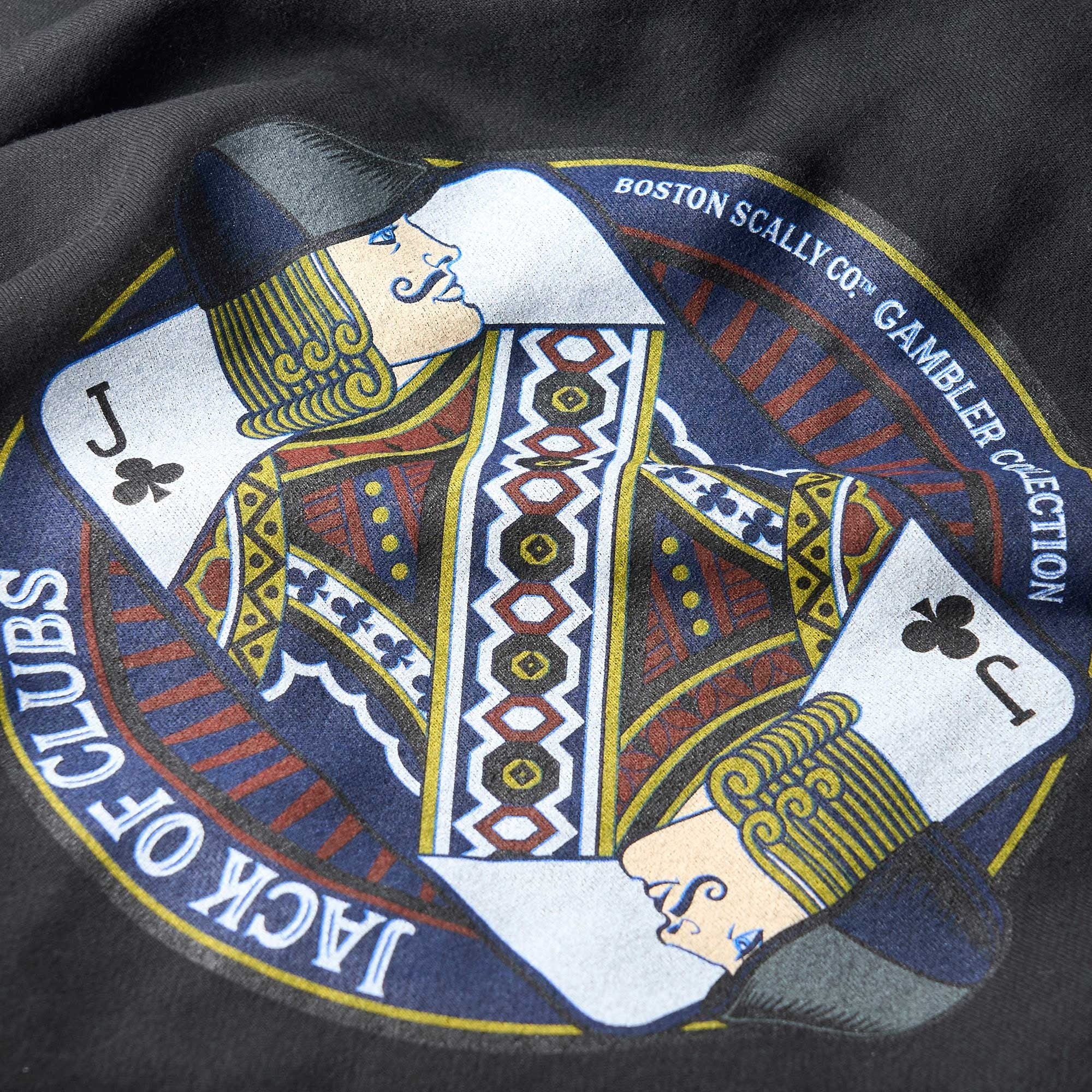 Boston Scally The Jack of Clubs Crewneck - Black - Image 3