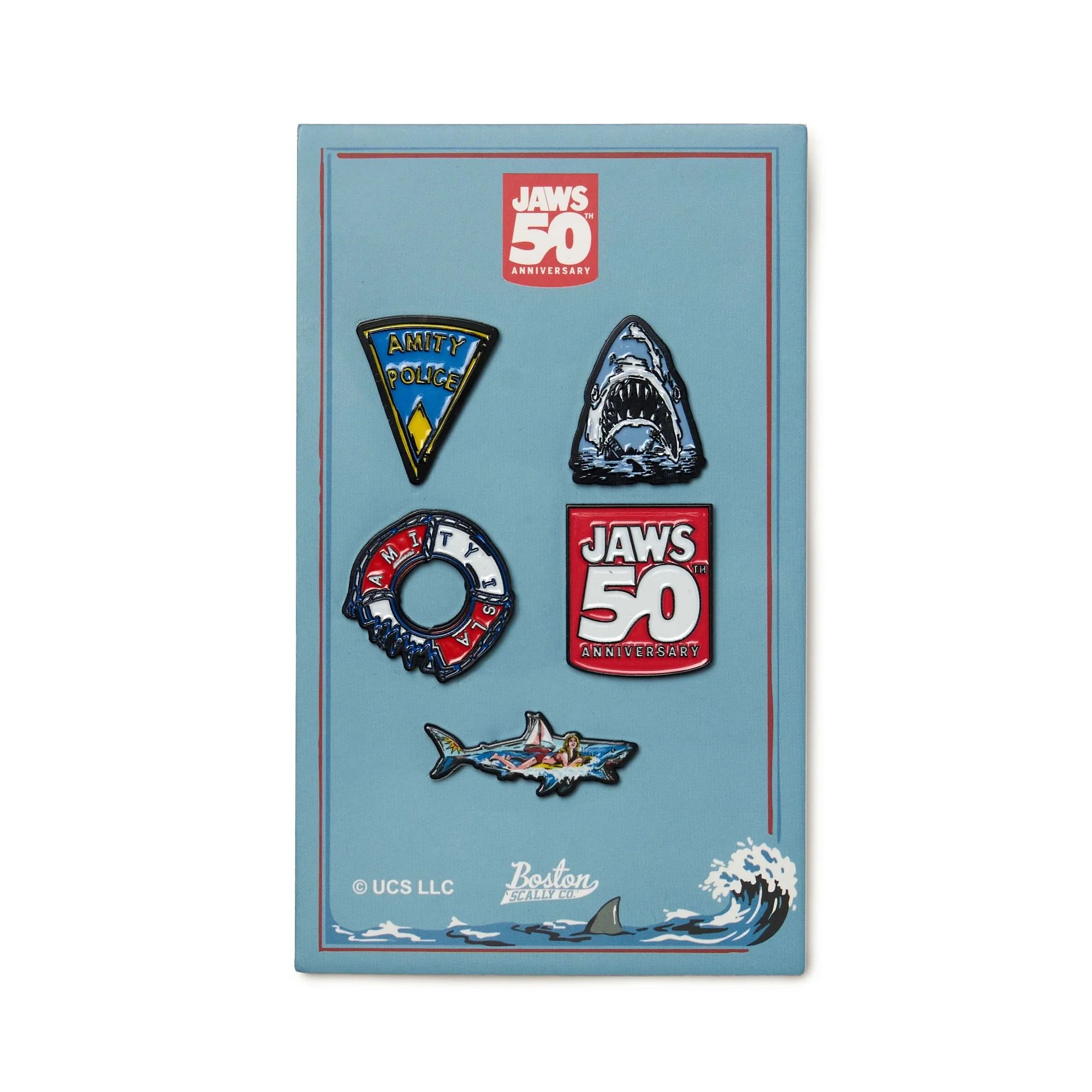 Boston Scally Jaws 50th Anniversary Pin Set