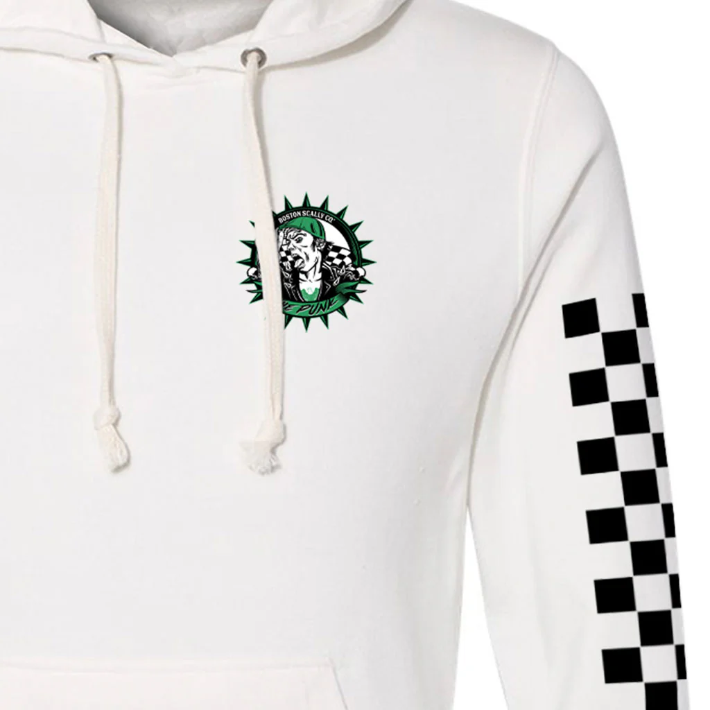 Boston Scally The Punk Hoodie - White - Image 2