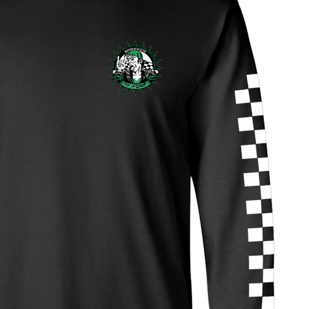 Boston Scally The Punk Long Sleeve Tee T-Shirt - Black - Image 2