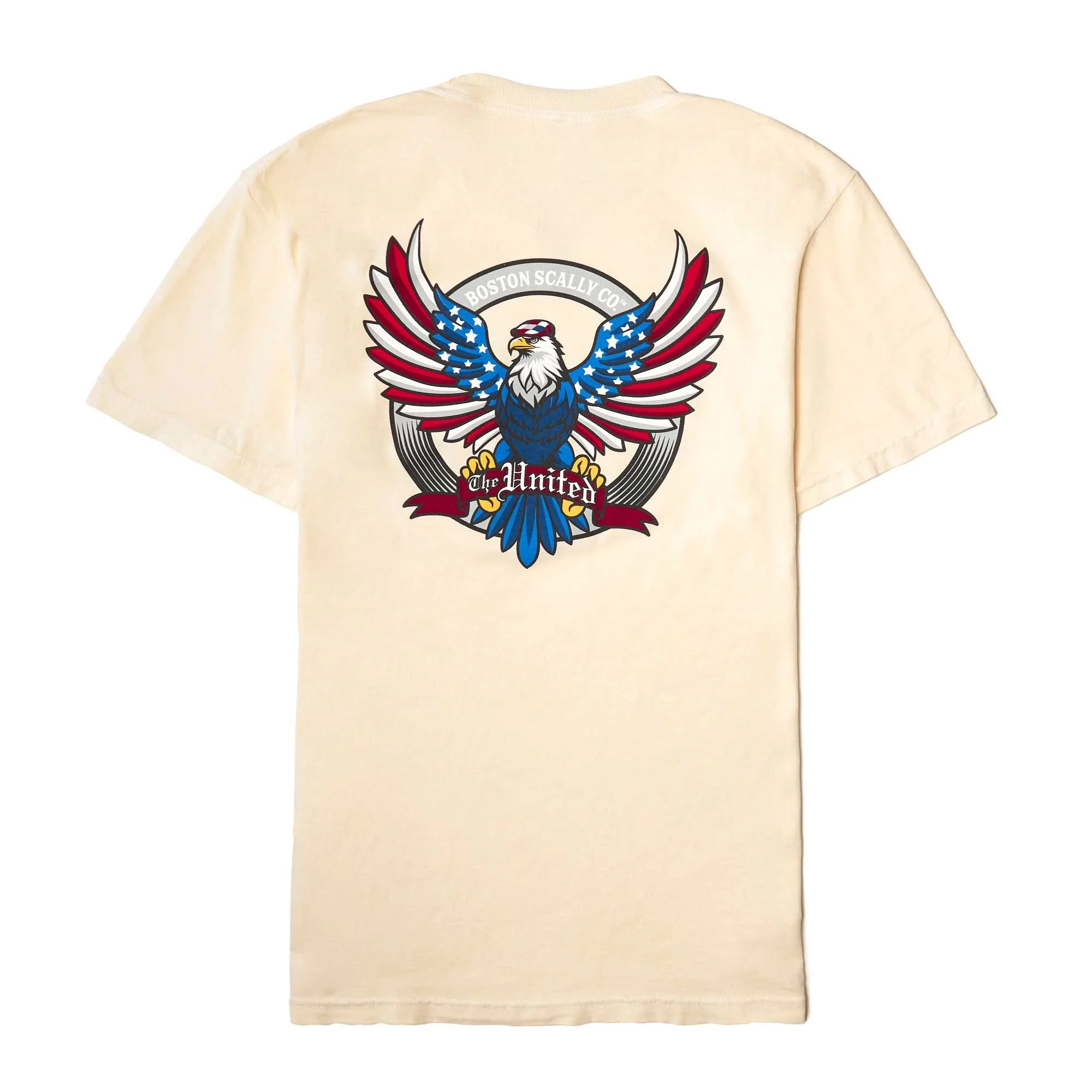 Boston Scally The United Pocket Tee T-Shirt - Vintage White - Image 2