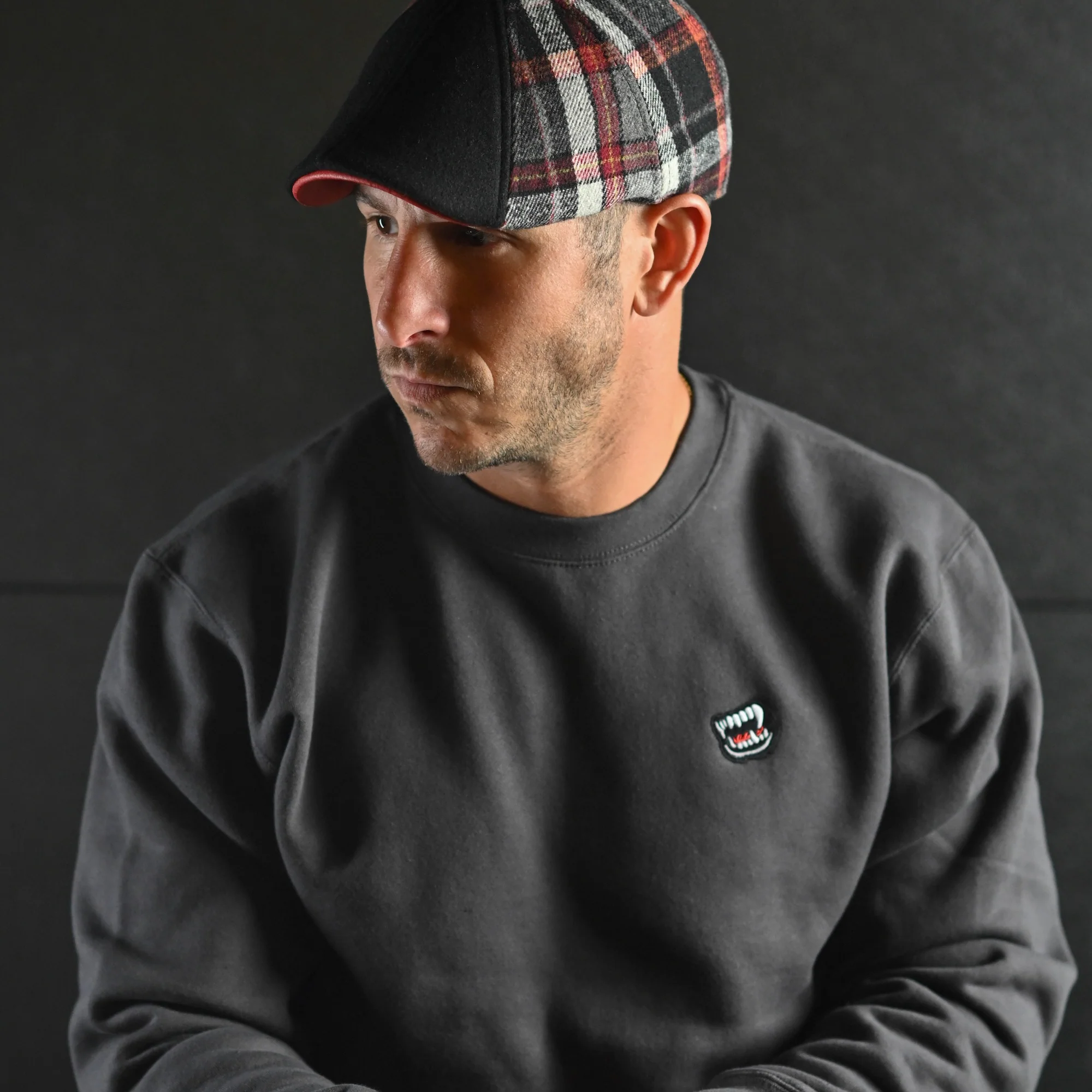 Boston Scally The Vampire Head Crewneck - Dusk Black - Image 2