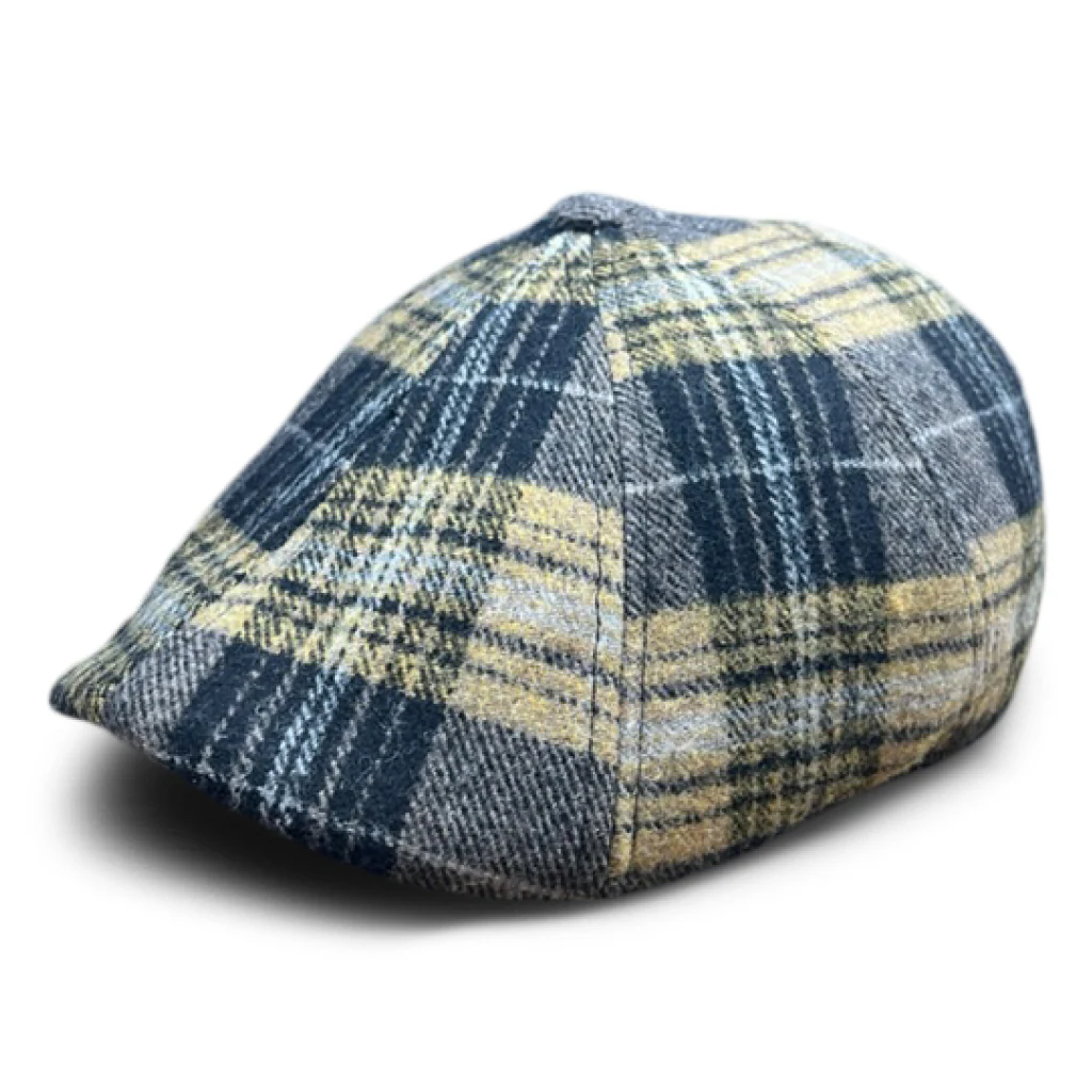 The Bruin Peaky Boston Scally Cap - Gold and Black Plaid - Image 2