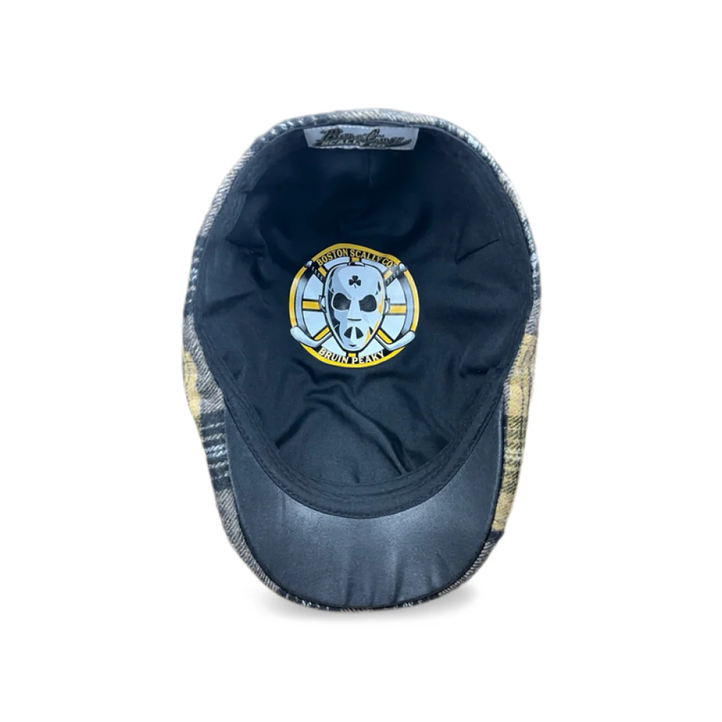 The Bruin Peaky Boston Scally Cap - Gold and Black Plaid - Image 3