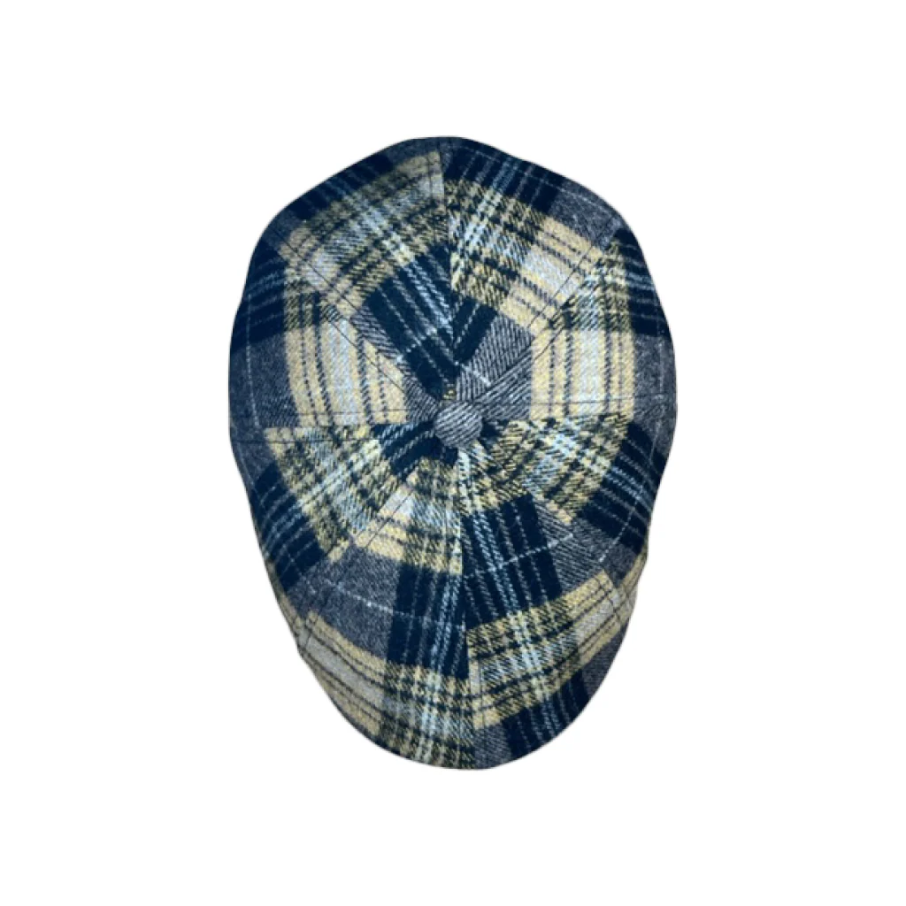 The Bruin Peaky Boston Scally Cap - Gold and Black Plaid - Image 4
