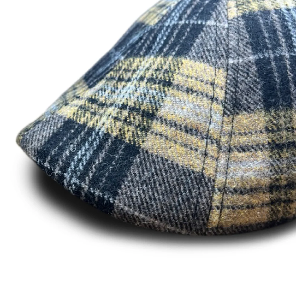 The Bruin Peaky Boston Scally Cap - Gold and Black Plaid - Image 5