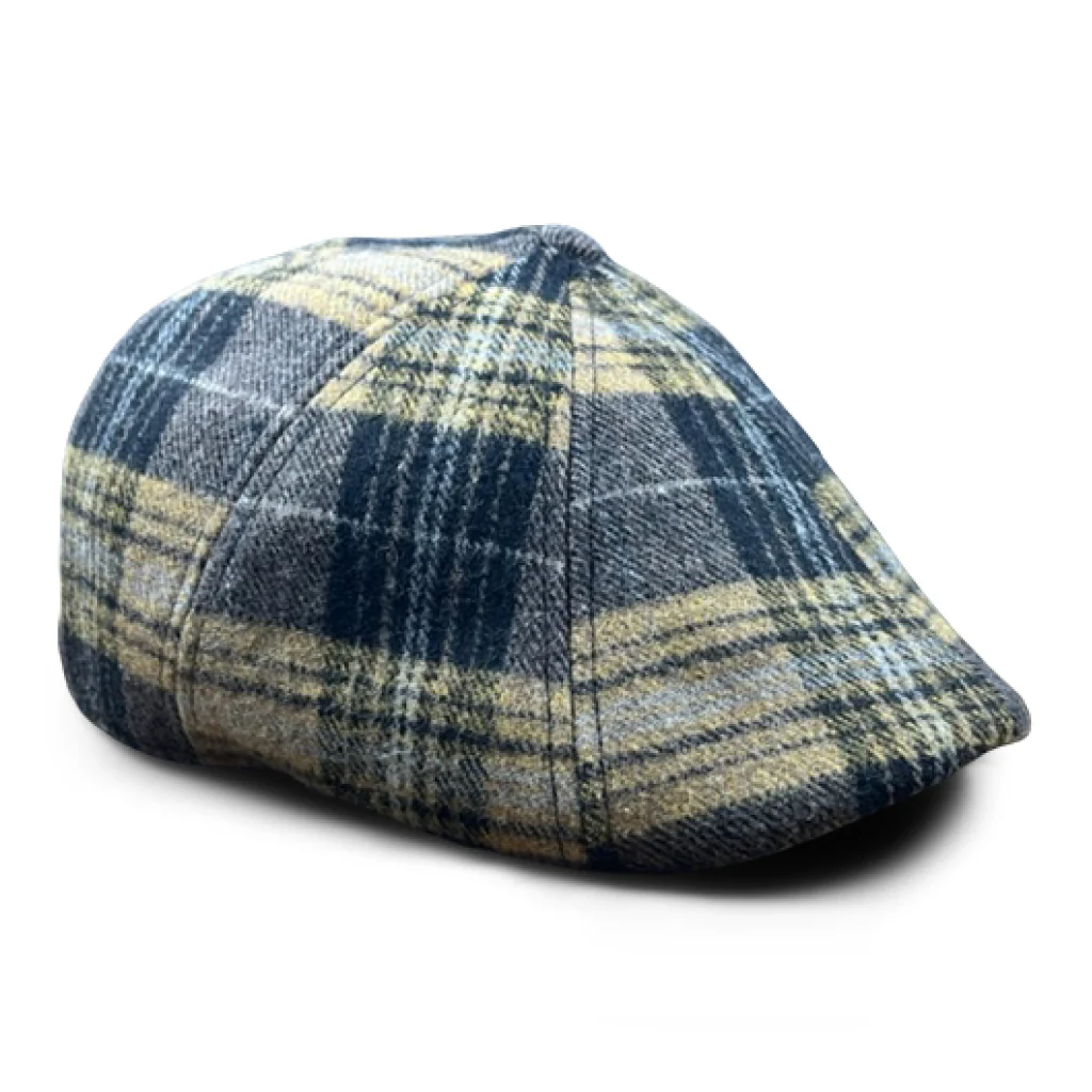 The Bruin Peaky Boston Scally Cap - Gold and Black Plaid - Image 6