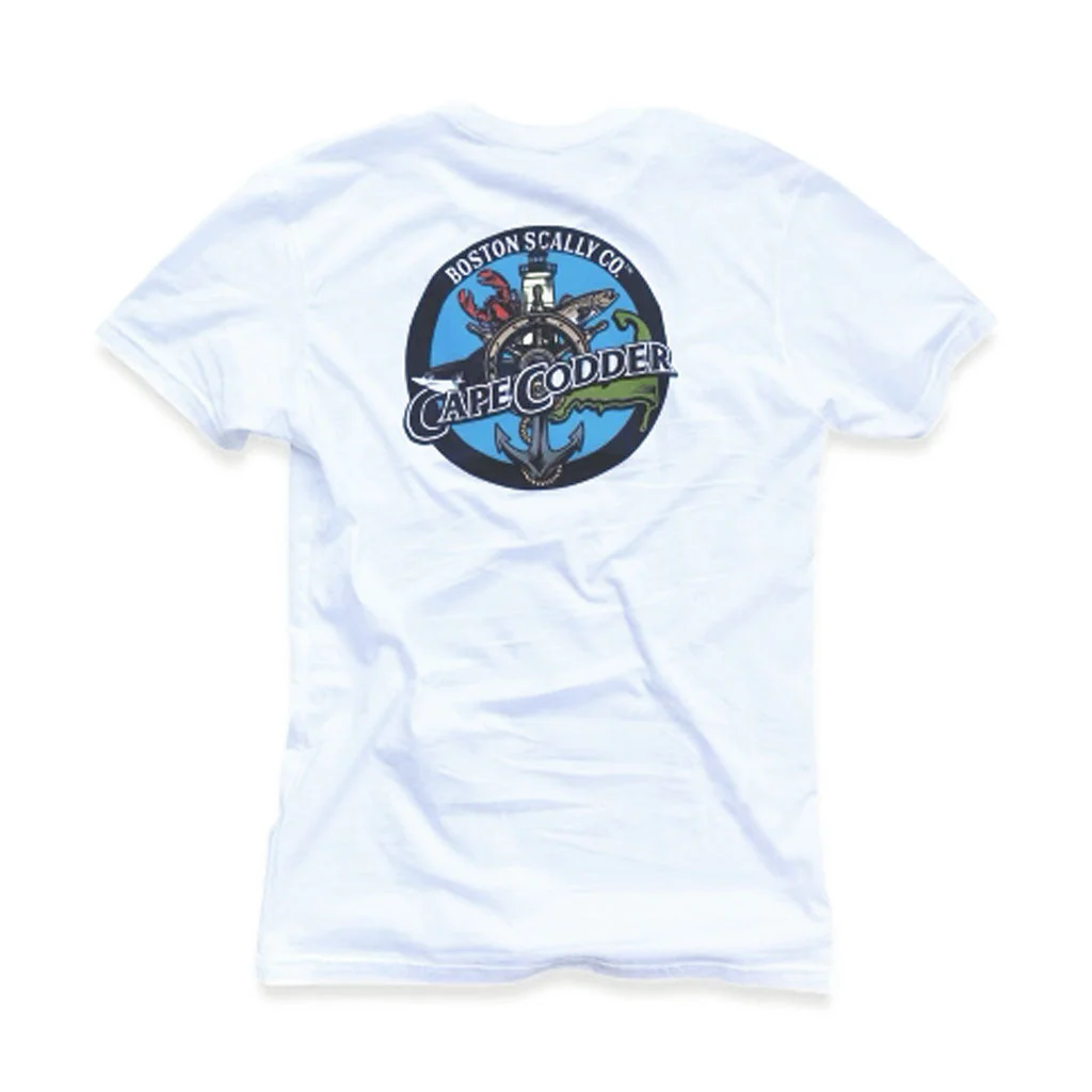 Boston Scally The Cape Codder Pocket Tee T-Shirt - White - Image 3