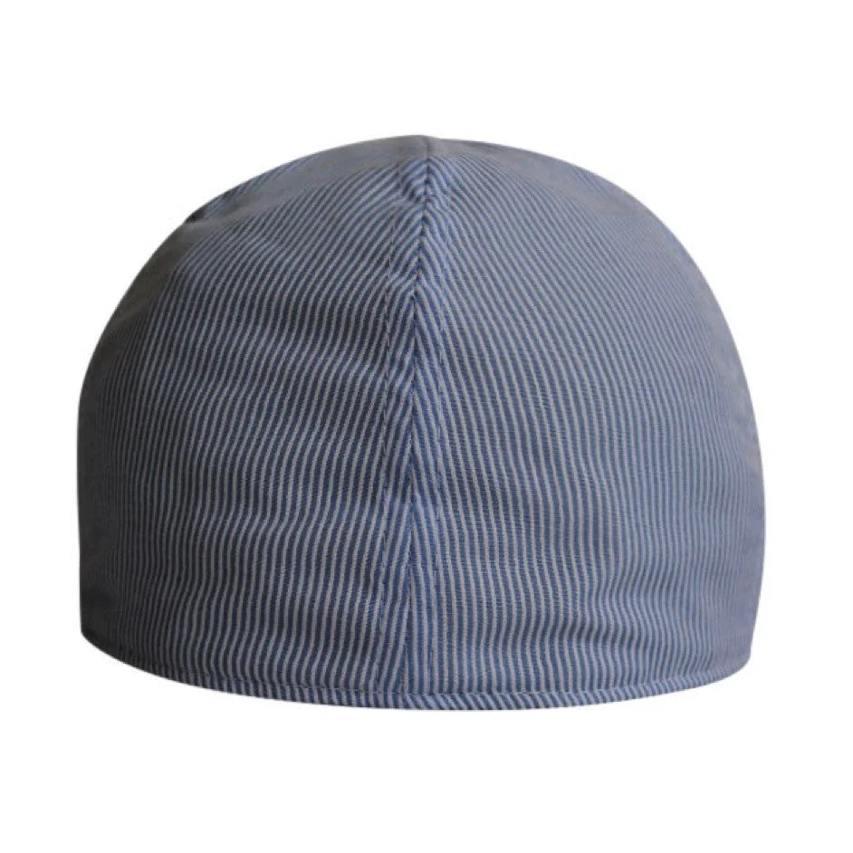 Kids The Seersucker Boston Scally Cap - Light Blue - Image 3