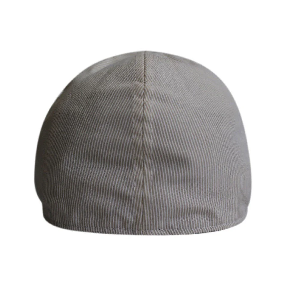 Kids The Seersucker Boston Scally Cap - Beige - Image 4