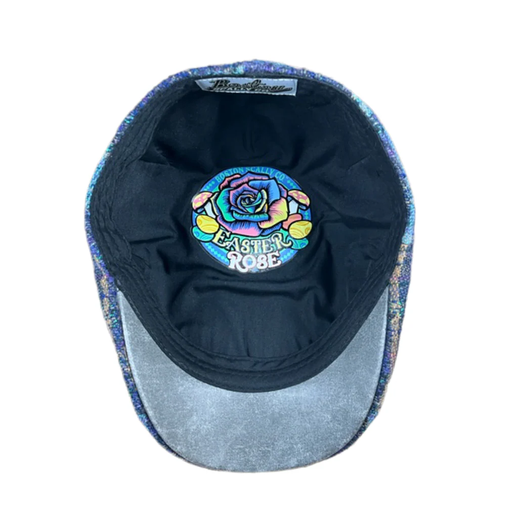 The Easter Rose Peaky Boston Scally Cap - Blue Plaid - Image 2