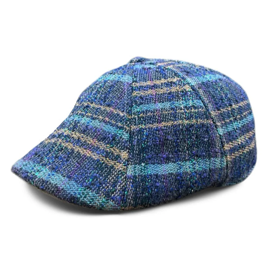 The Easter Rose Peaky Boston Scally Cap - Blue Plaid - Image 3