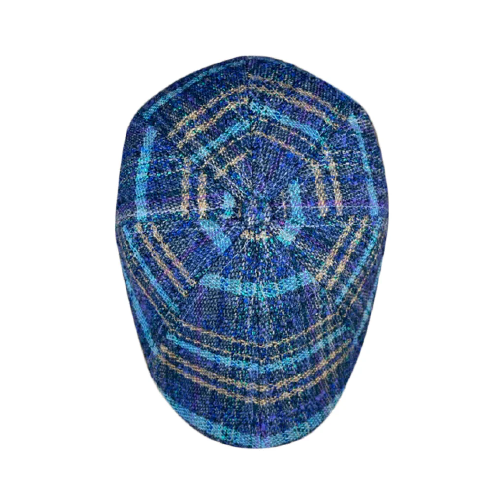 The Easter Rose Peaky Boston Scally Cap - Blue Plaid - Image 4