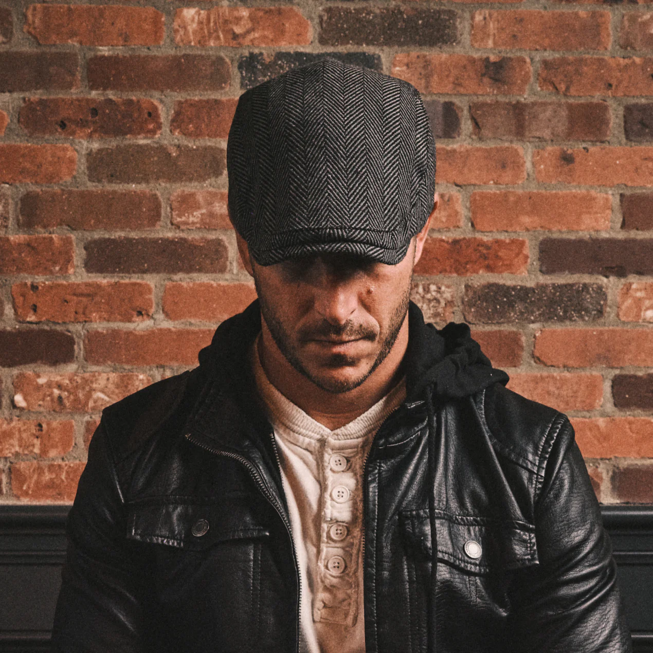 The Original Boston Scally Cap - Grey Herringbone - Image 3