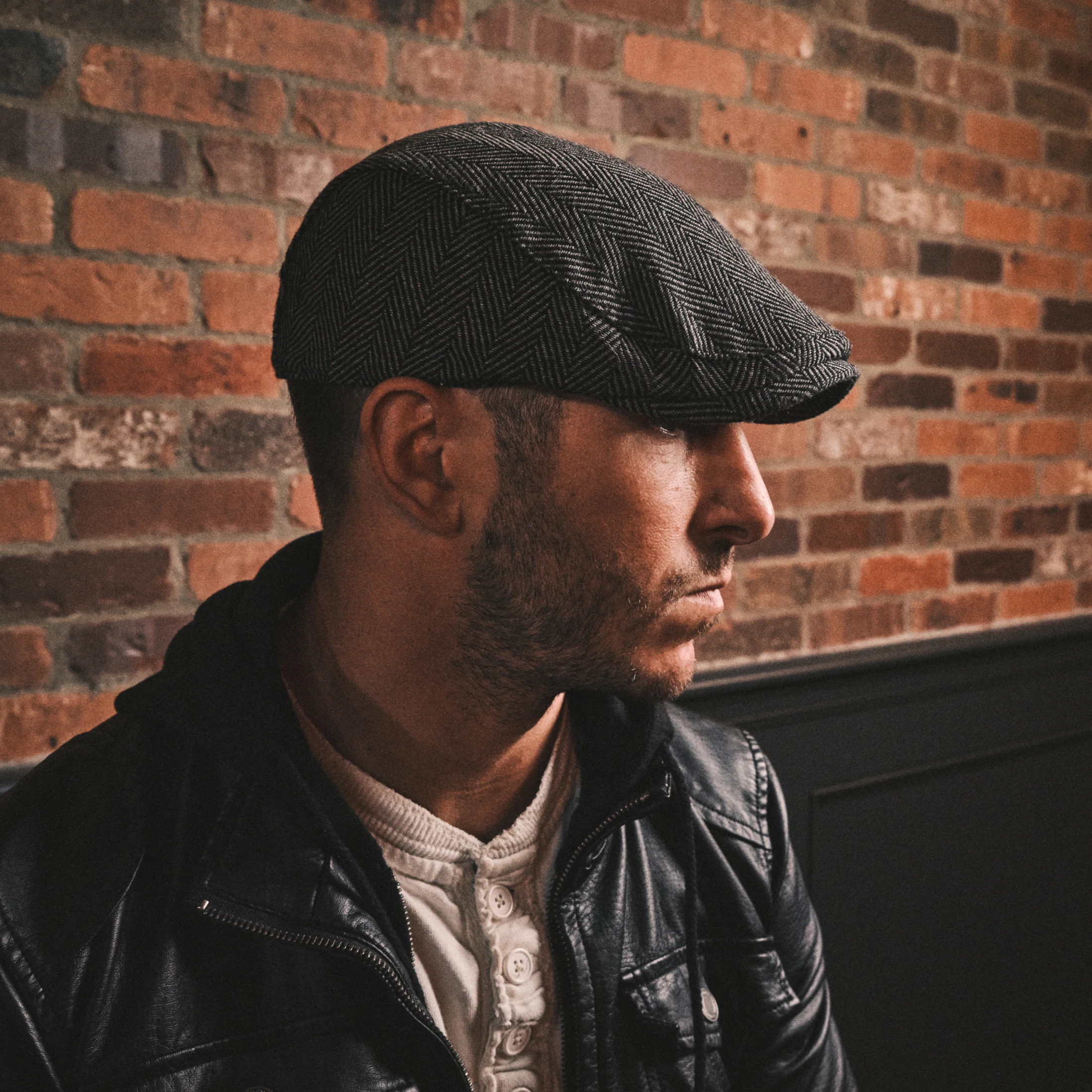 The Original Boston Scally Cap - Grey Herringbone - Image 8