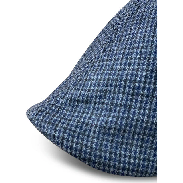 The Homage Boston Scally Cap - Black & Navy Houndstooth - Image 6