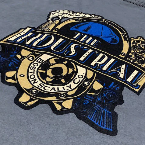 Boston Scally The Industrial Pocket Tee T-Shirt - Metal Grey - Image 3