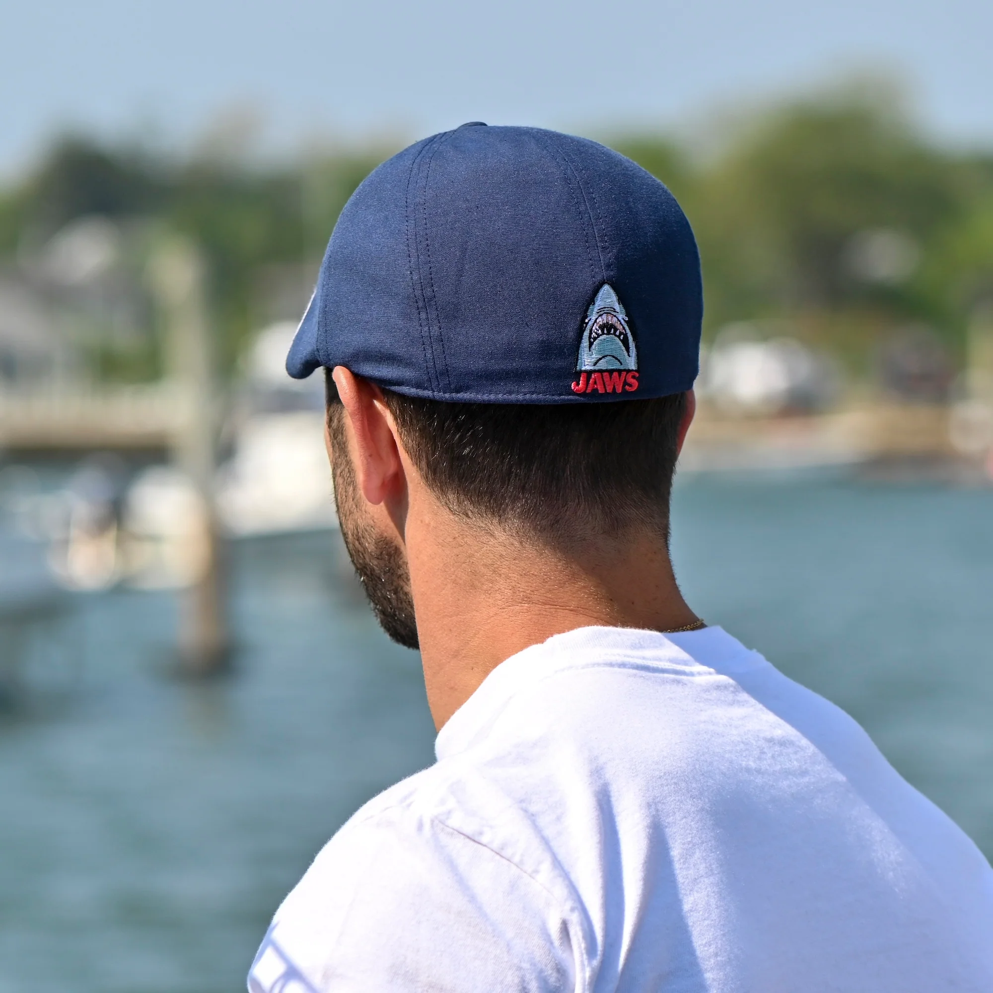 Jaws 50th Anniversary Boston Scally Cap - Ocean Blue & Great White - Image 10