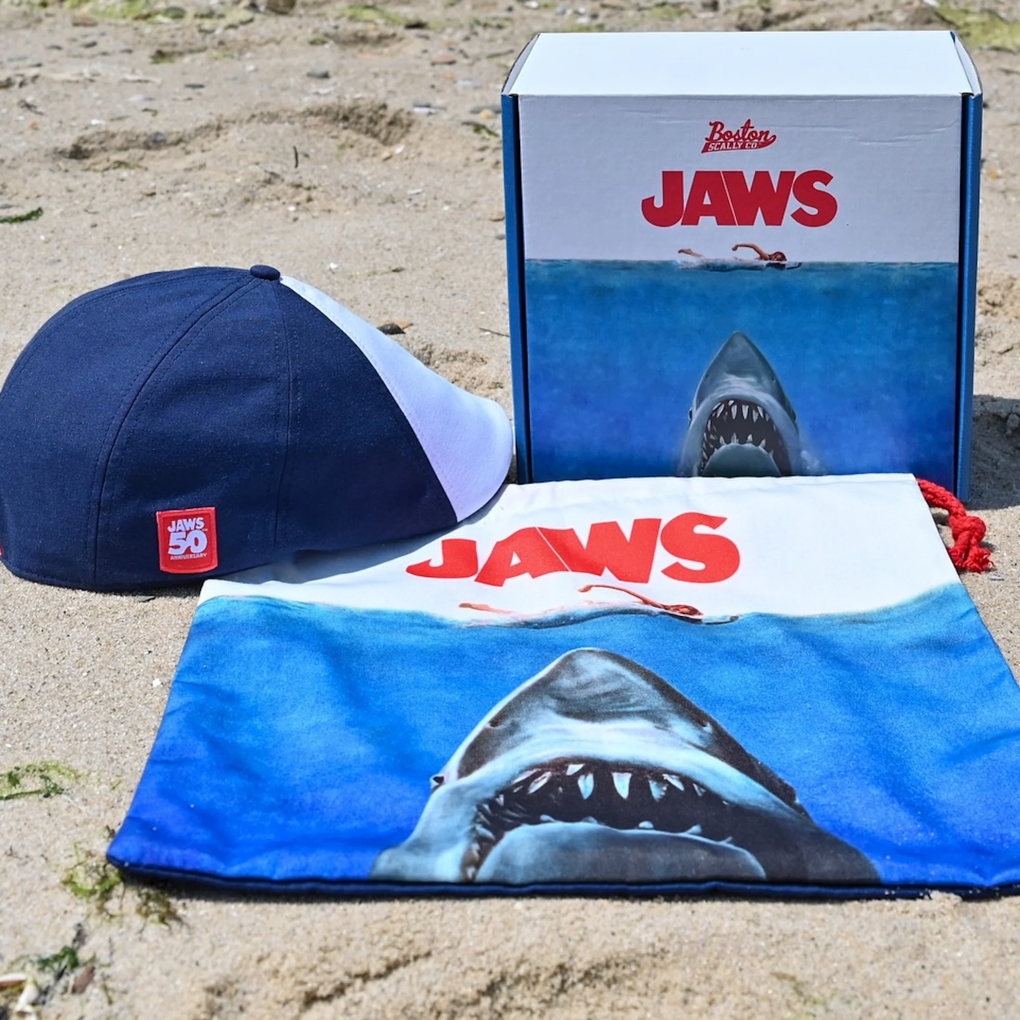 Jaws 50th Anniversary Boston Scally Cap - Ocean Blue & Great White - Image 11