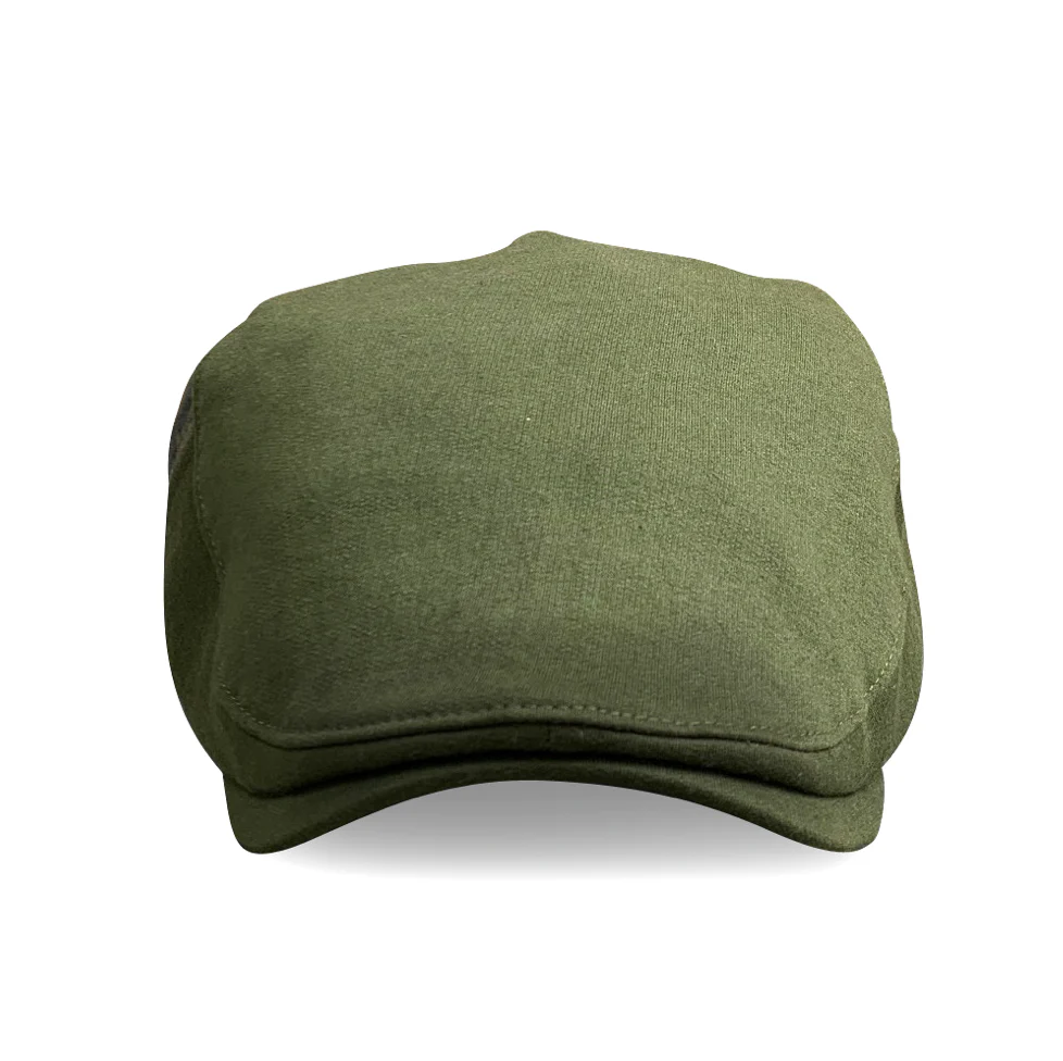The Responder Single Panel Boston Scally Cap - Military Green & Camo - Image 4