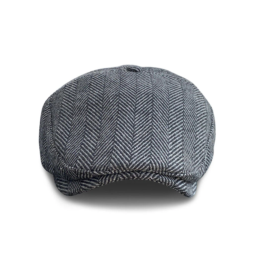 The Original 5-Panel Boston Scally Cap - Grey Herringbone - Image 3
