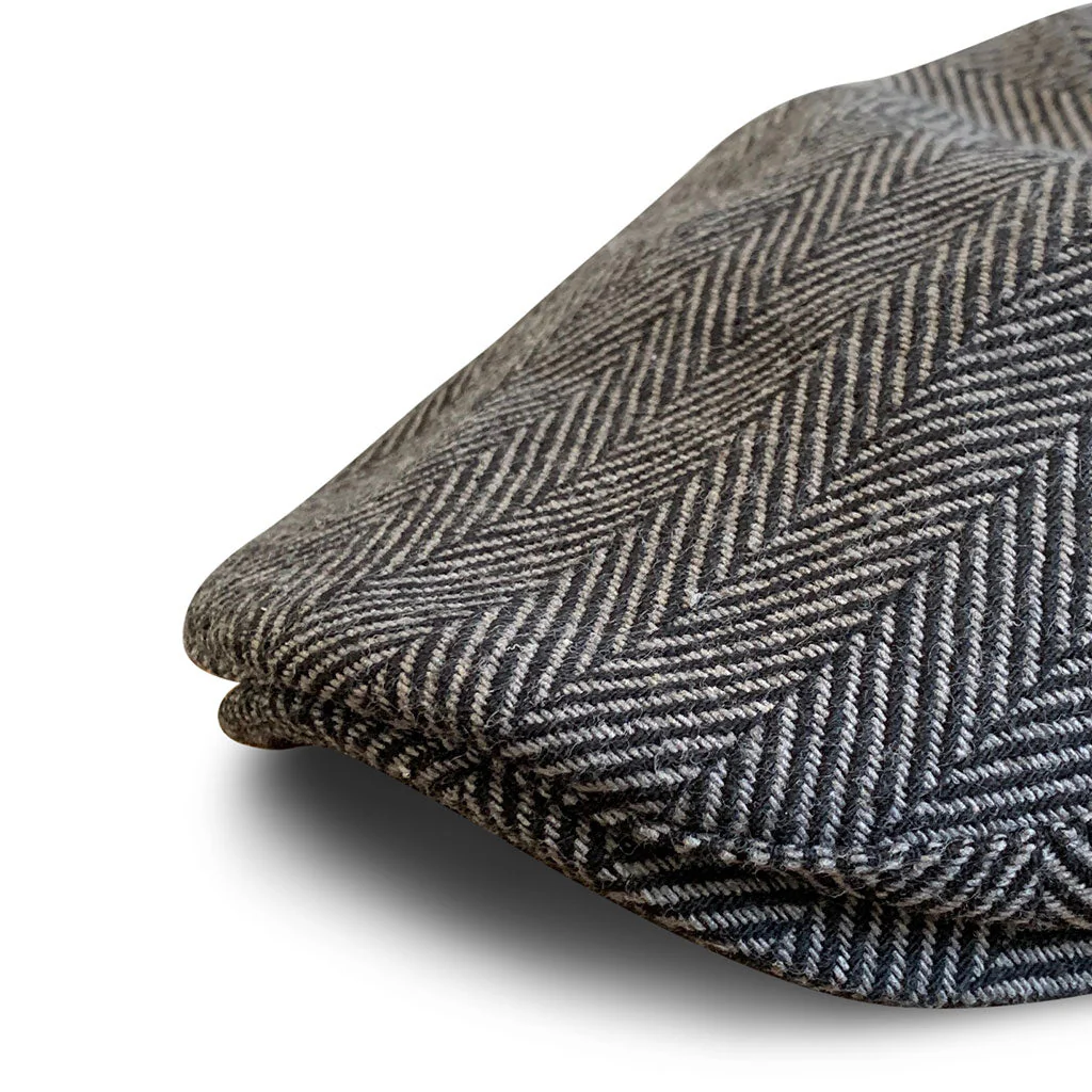 The Original 5-Panel Boston Scally Cap - Grey Herringbone - Image 5