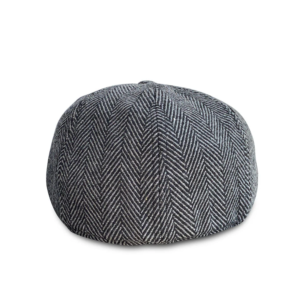 The Original 5-Panel Boston Scally Cap - Grey Herringbone - Image 6