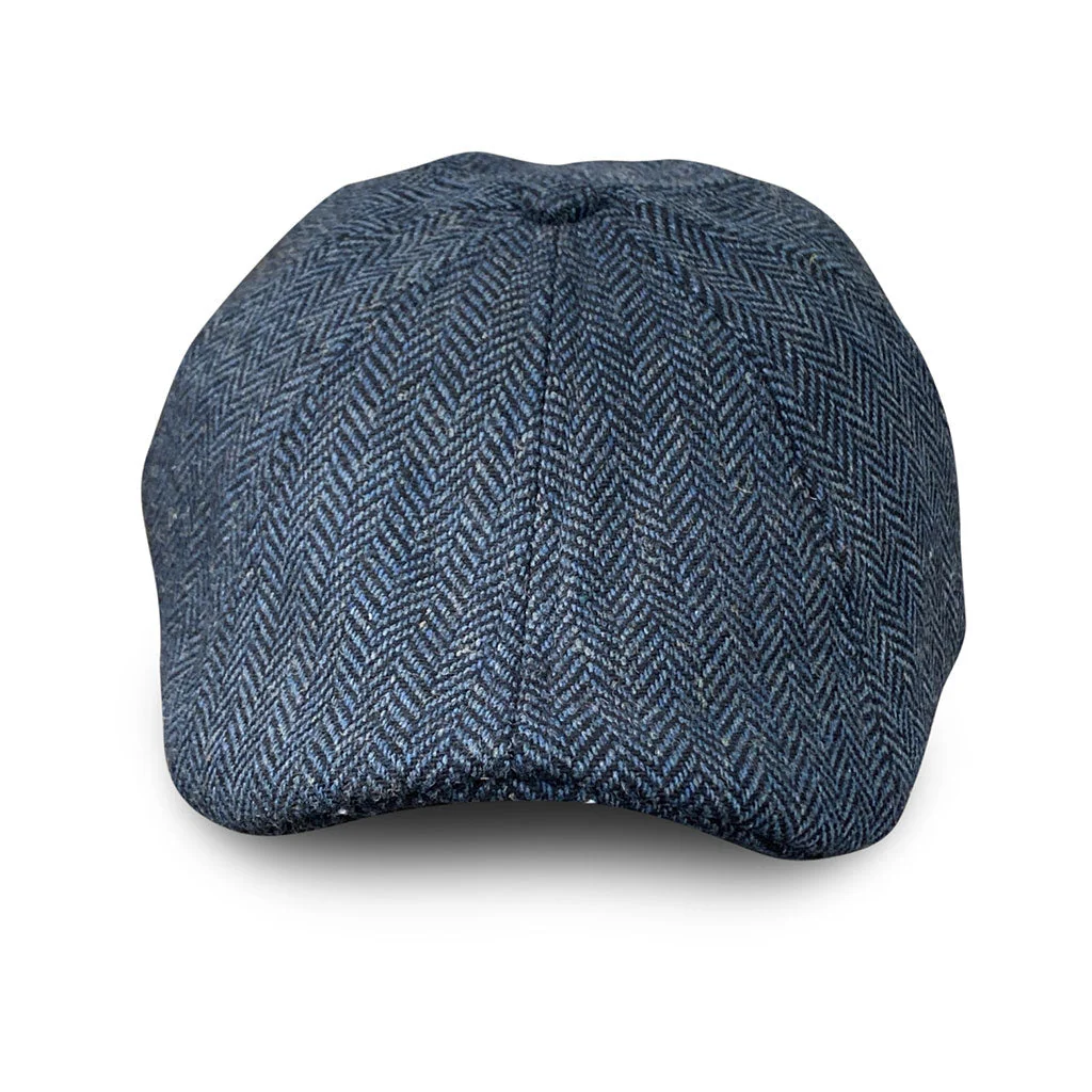 The Peaky Boston Scally Cap - Patriot Blue Herringbone - Image 2