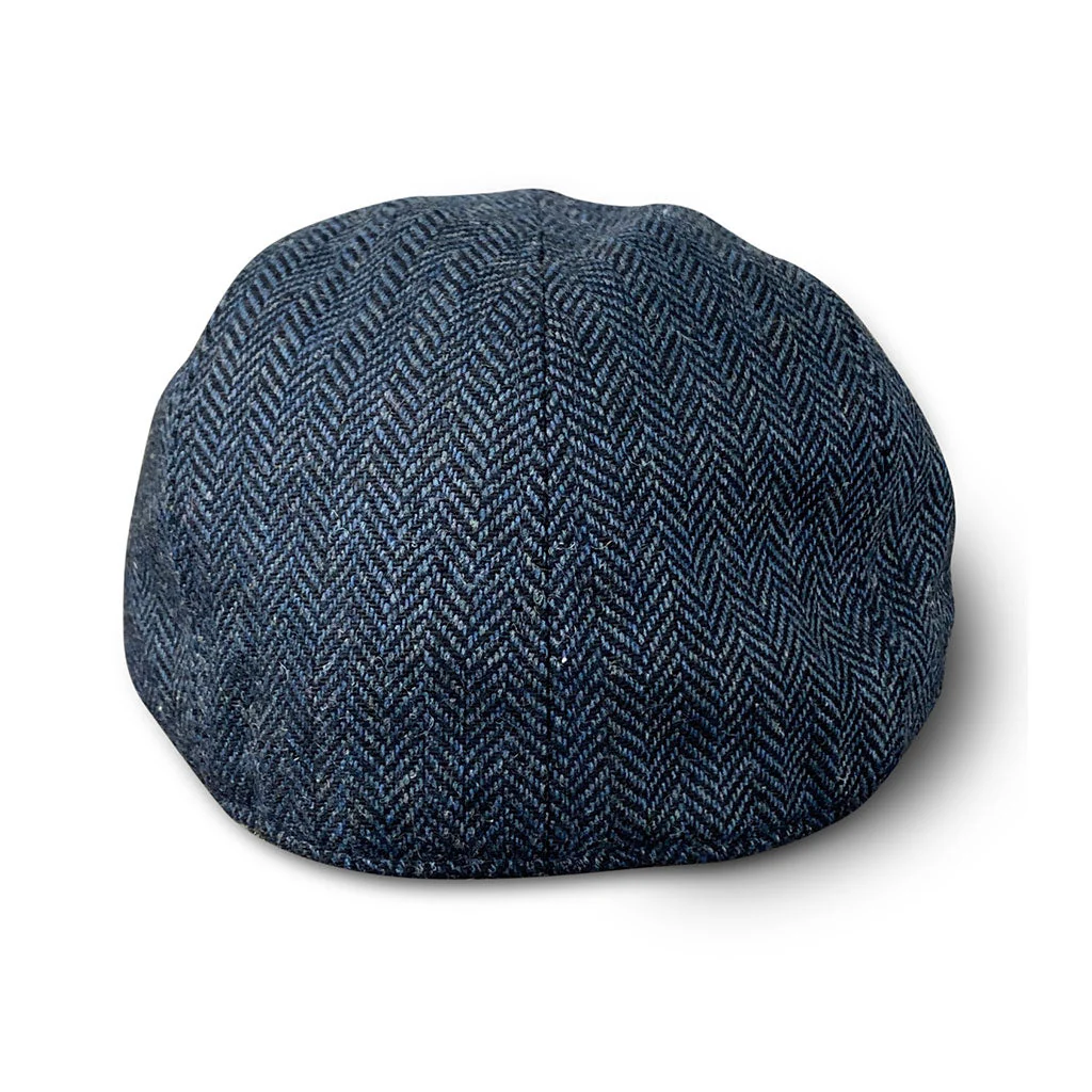 The Peaky Boston Scally Cap - Patriot Blue Herringbone - Image 4