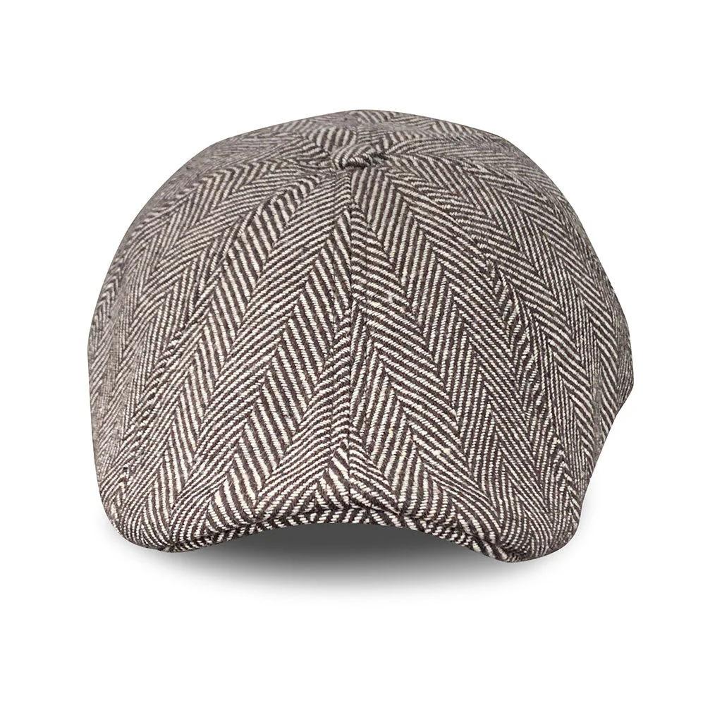 The Peaky Boston Scally Cap - Brown Herringbone - Image 2