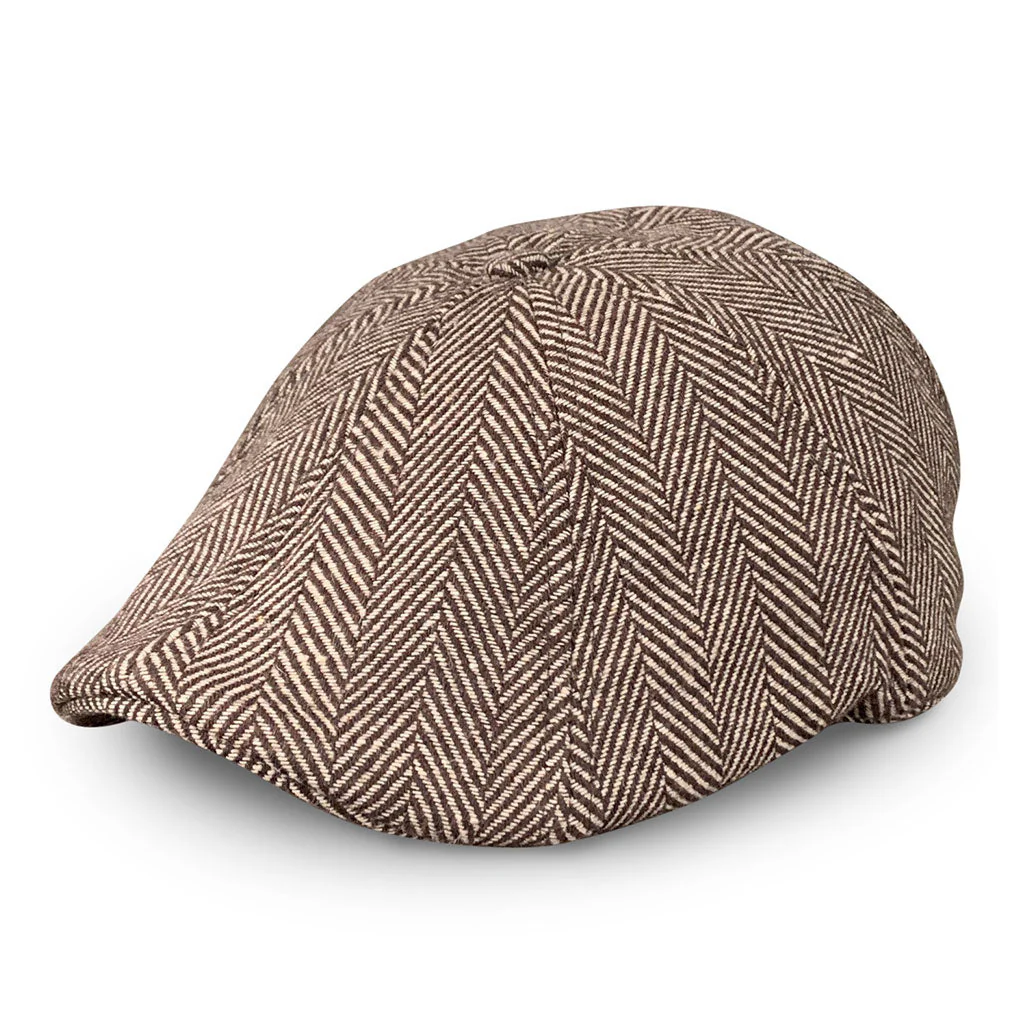 The Peaky Boston Scally Cap - Brown Herringbone - Image 3